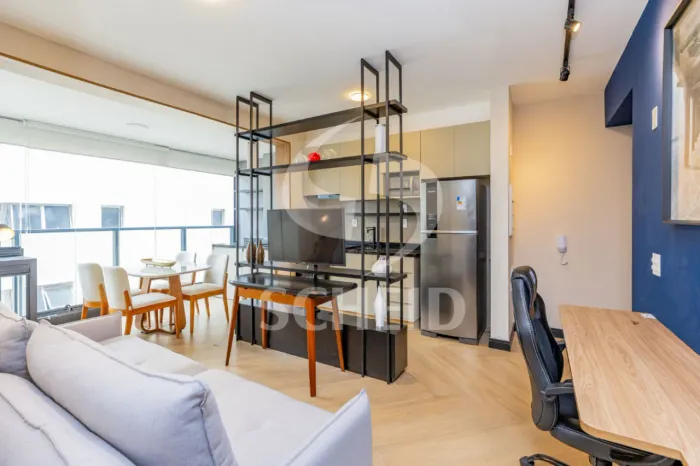 Apartamento á Venda no Campo Belo com 46m², 1 quarto sendo 1 suíte, 1 vaga.