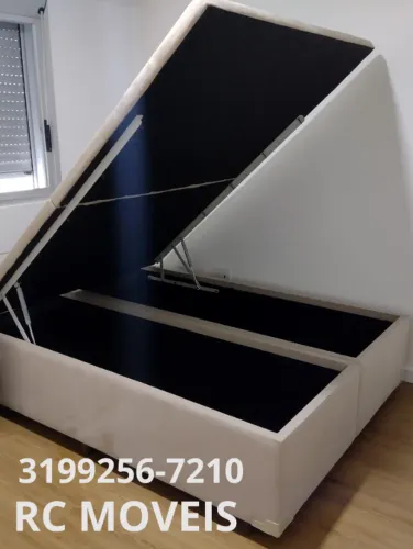 Cama Box Baú Queen Bipartido 1,58x1,98 Blindado Direto da Fábrica