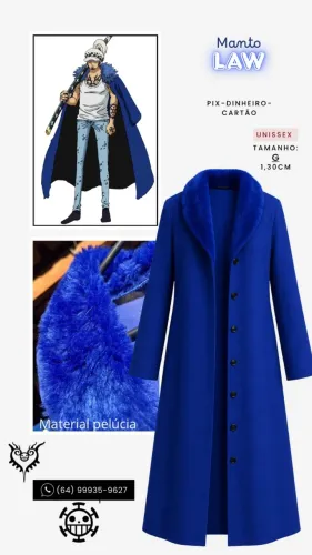 Manto Azul Law One Piece arco Wano