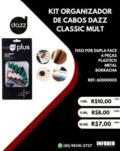 Kit organizador de cabos Dazz classic mult