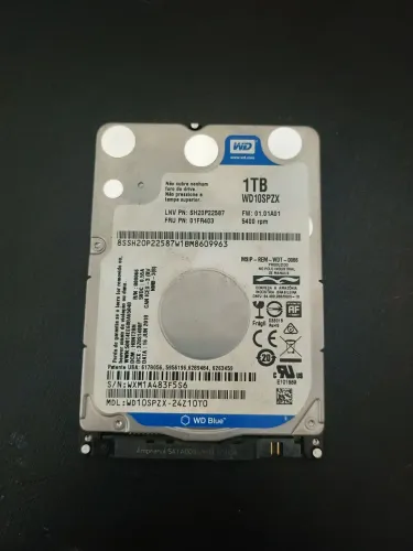 HD Interno Notebook WD Blue 1TB 2.5" SATA 3 - WD10SPZX (Usado)