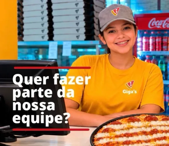 Gigas Pizza contrata ATENDENTE