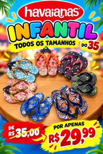 Havaianas infantil todos os números