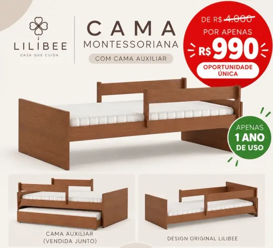 CAMA MONTESSORIANA 3 em 1 LILIBEE