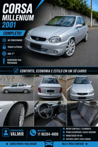 Chevrolet Corsa Sed.wind 1.0/millenium/classic VHC 2002