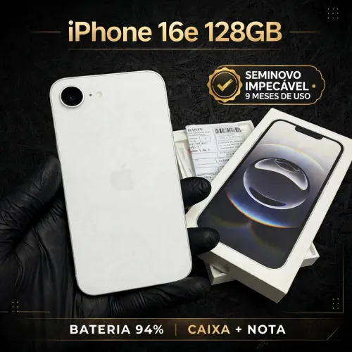 OPORTUNIDADE iphone 16e 128GB-Único Dono + Caixa +