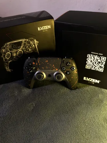 Controle ps5 profissional evzen com 4 paddles com pegada anti derrapante e click de mouse