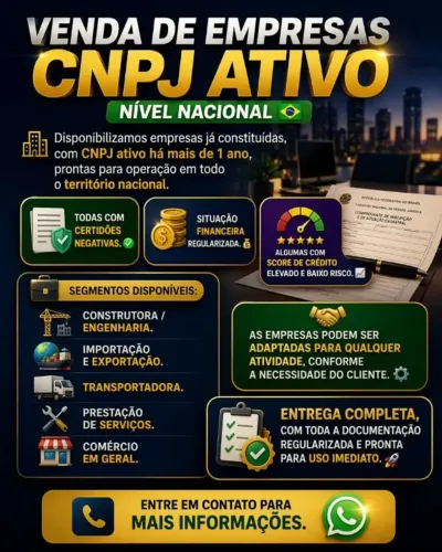 CNPJ incorporadora e construtora 31 anos