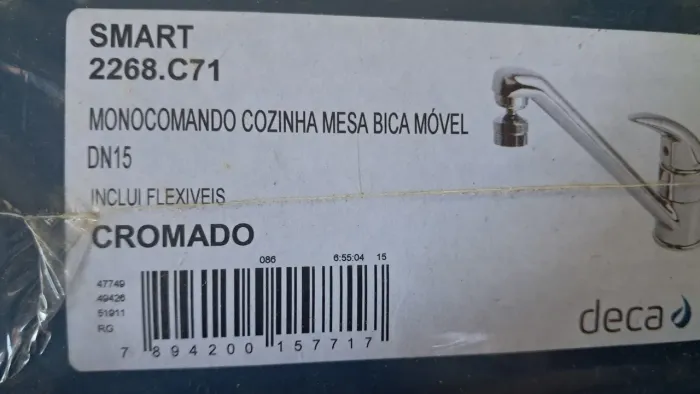 Monocomando cozinha mesa bica móvel deca