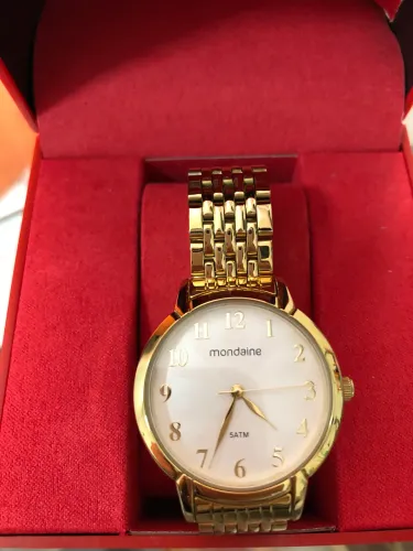 Relógio Dourado Feminino Mondaine