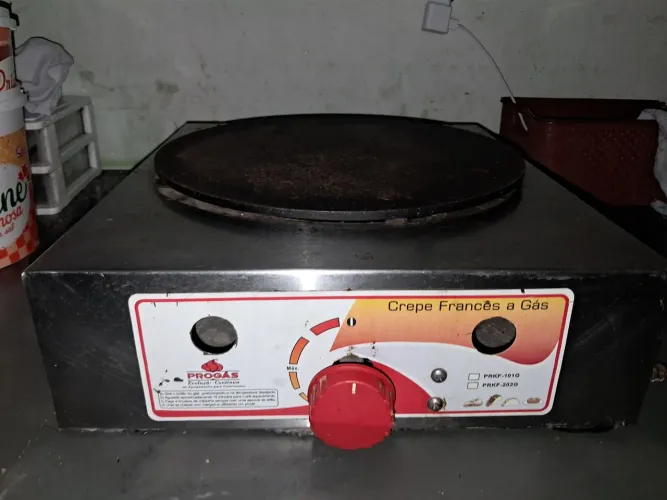 Chapa de crepe francês a gás