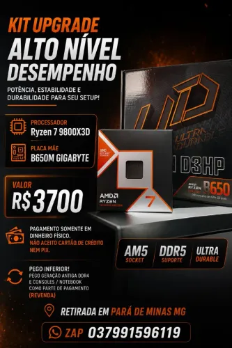 KITS AM5 9800X3D 7800X3D 9600X 7700X VENDO/TROCO
