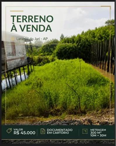 Terreno 300m² à venda em Laranjal do Jari - AP