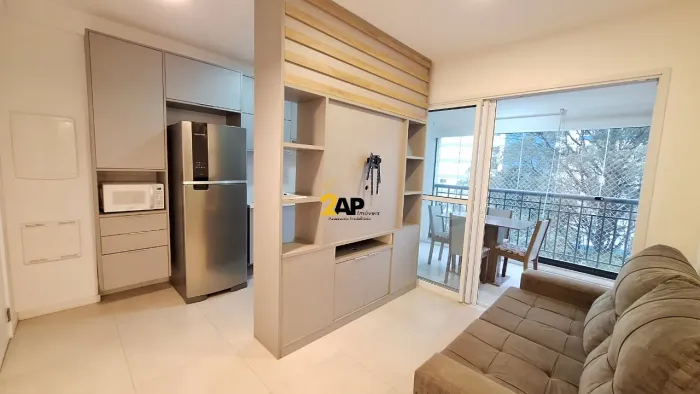 Apartamento para locação na Vila Andrade, São Paulo-SP: 1 quarto, 1 banheiro, 1 vaga de ga