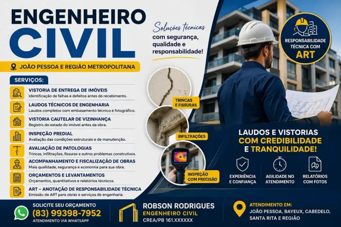 Engenharia Civil  João Pesso e Região Metropolitana 