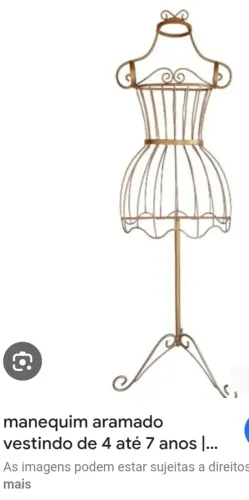 Vende-se dois manequim infantil sendo um aramado e outro tradicional,(brinde gabides)