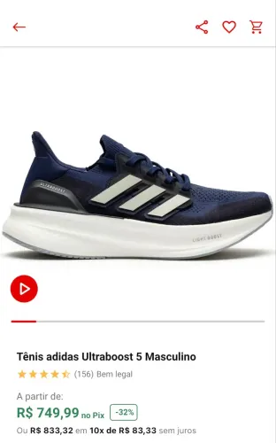 tênis adidas ultraboost 5 masculino azul 41