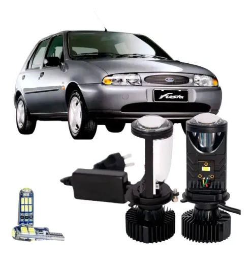 Lampadas Ultra Led Ford Fiesta Sedan 1996 A 1999 H4 20000lm