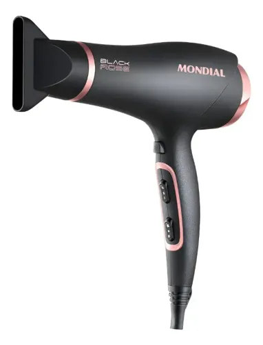 Secador De Cabelos Mondial 2200w Sc-37-bi Preto/golden Rose Gold Rose 127/220v Secador De 