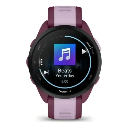 Garmin Forerunner 165 Music Roxo (43mm) AMOLED, GPS de Elite e Sua Playlist Favorita no Pu