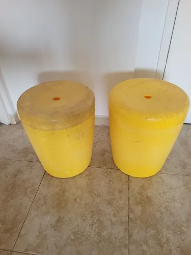 02 PUFFS Multiuso Tramontina em Polipropileno _ Amarelo
