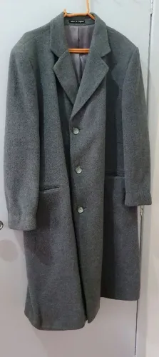 sobretudo vintage inglês em lã e cashmere made in england anos 80