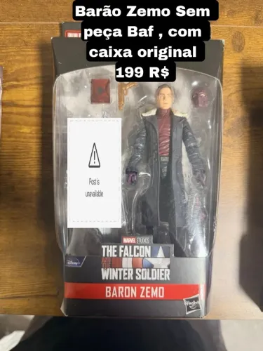 Barão Zemo Marvel legends com caixa sem peça baf