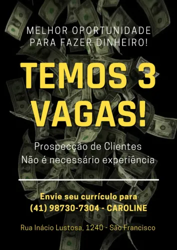 VAGA DE INICIO IMEDIATO EM CURITIBA