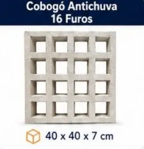 Cobogó Antichuva 16 furos
