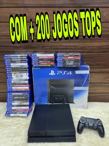 PS4 1 TB + 200 JOGOS 