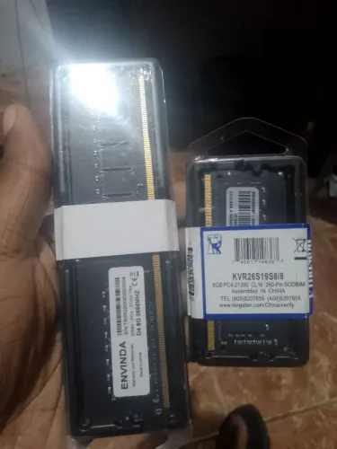 2 MEMÓRIAS RAM DDR4 2666Ghz 1 desktop e 1 notebook