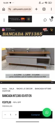 BANCADA NT1385 PROMOÇÃO