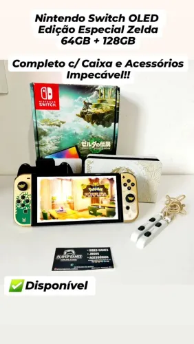 Nintendo Switch Oled Edição Zelda! Impecável! (Aceito Cartão)