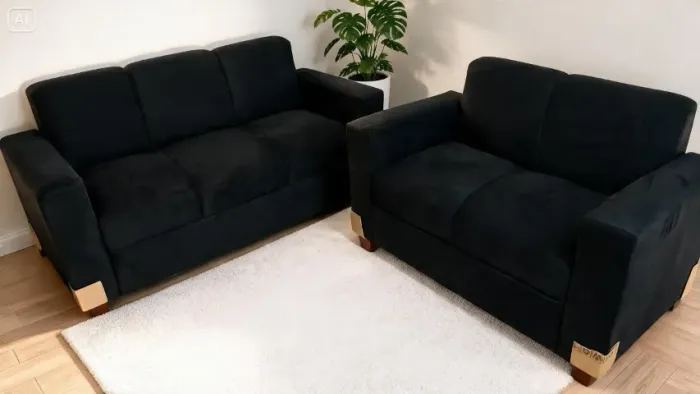 Sofá 2 e 3 Lugares Suede Chocolate D33 Durável e Aconchegante