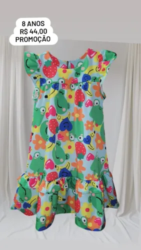 VESTIDO PARA MENINAS 8 ANOS ESTAMPADO