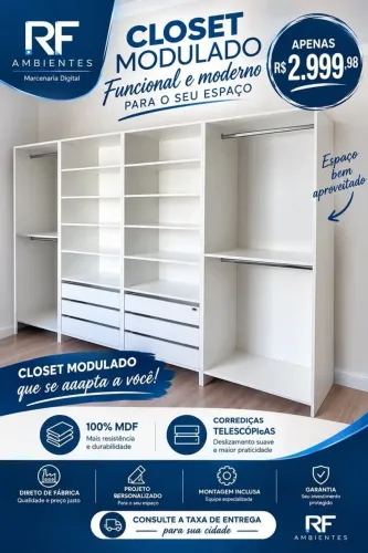 Closet aberto funcional