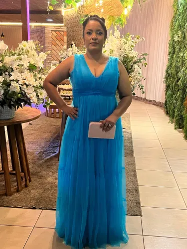 Vestido azul Turquesa 