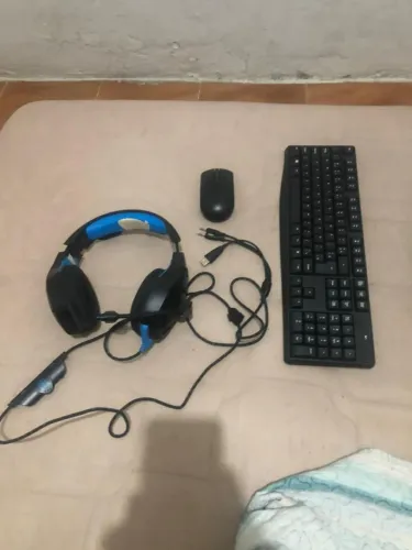 Kit Periféricos PC: Teclado, Mouse e Fone Gamer (Tudo Funcionando)