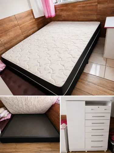 Box casal + colchão casal e cômoda de brinde. TUDO POR 250!!!
