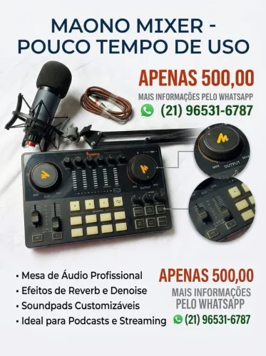 Mesa de som maonoo pouco uso