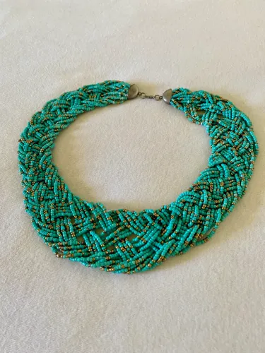 Maxi Colar/ Gargantilha Azul Turquesa