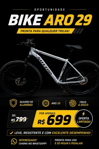 Bicicleta Sutton - Aro 29 - Freio a Disco - Alumínio