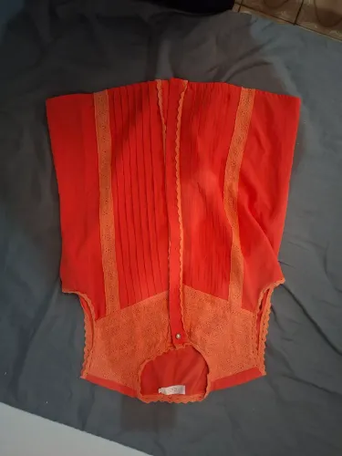 Camisa social laranja regata, tamanho G