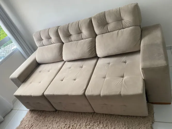 Sofá 3 lugares Retrátil e Reclinável em Perfeito Estado