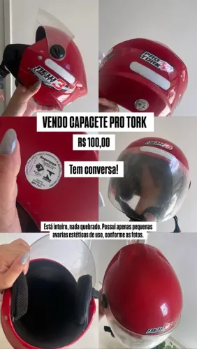 VENDO CAPACETE PRO TORK