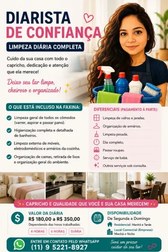 Faxineira Profissional: Organização e Limpeza para o seu Lar