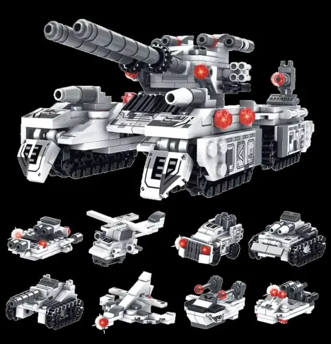 BLOCOS DE MONTAR LEGO 8 EM 1 + 350 PEÇAS ROBO NAVIO TANQUE DE GUERRA BELO HORIZONTE 
