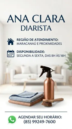 DIARISTA RESIDENCIAL E COMERCIAL 
