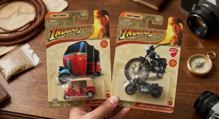 MATCHBOX INDIANA JONES - DUPLA DE COLECIONADOR (TUK TUK + DUCATI)