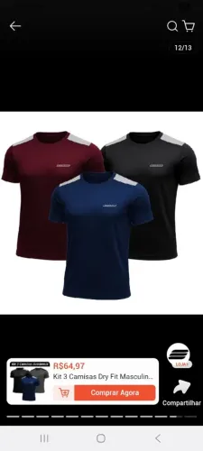 Kit de 3 camisa por 45